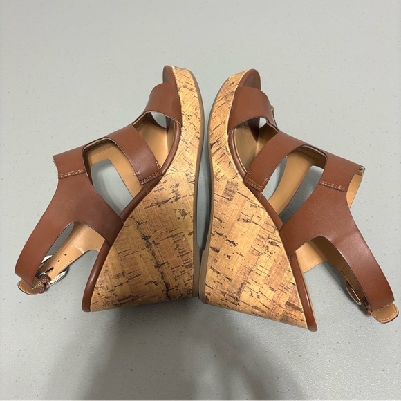 Franco Sarto Women's Wedge Sandals Platform Brown Cognac Size 8.5M Mantle - Picture 11 of 16